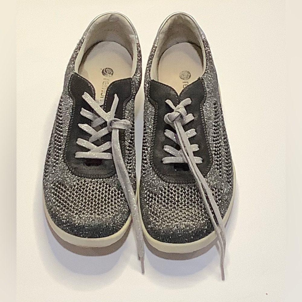 Remonte Soft Women's SZ 9 Black Silver Casual Shoes Sneakers